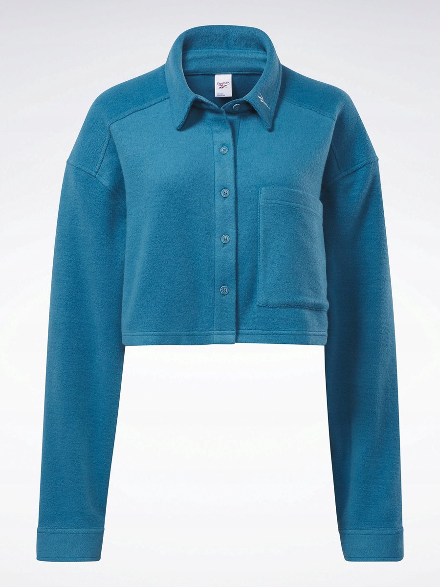 Reebok - Damesblouse - Blauwe Kleur - Knoopsluiting - Maat L