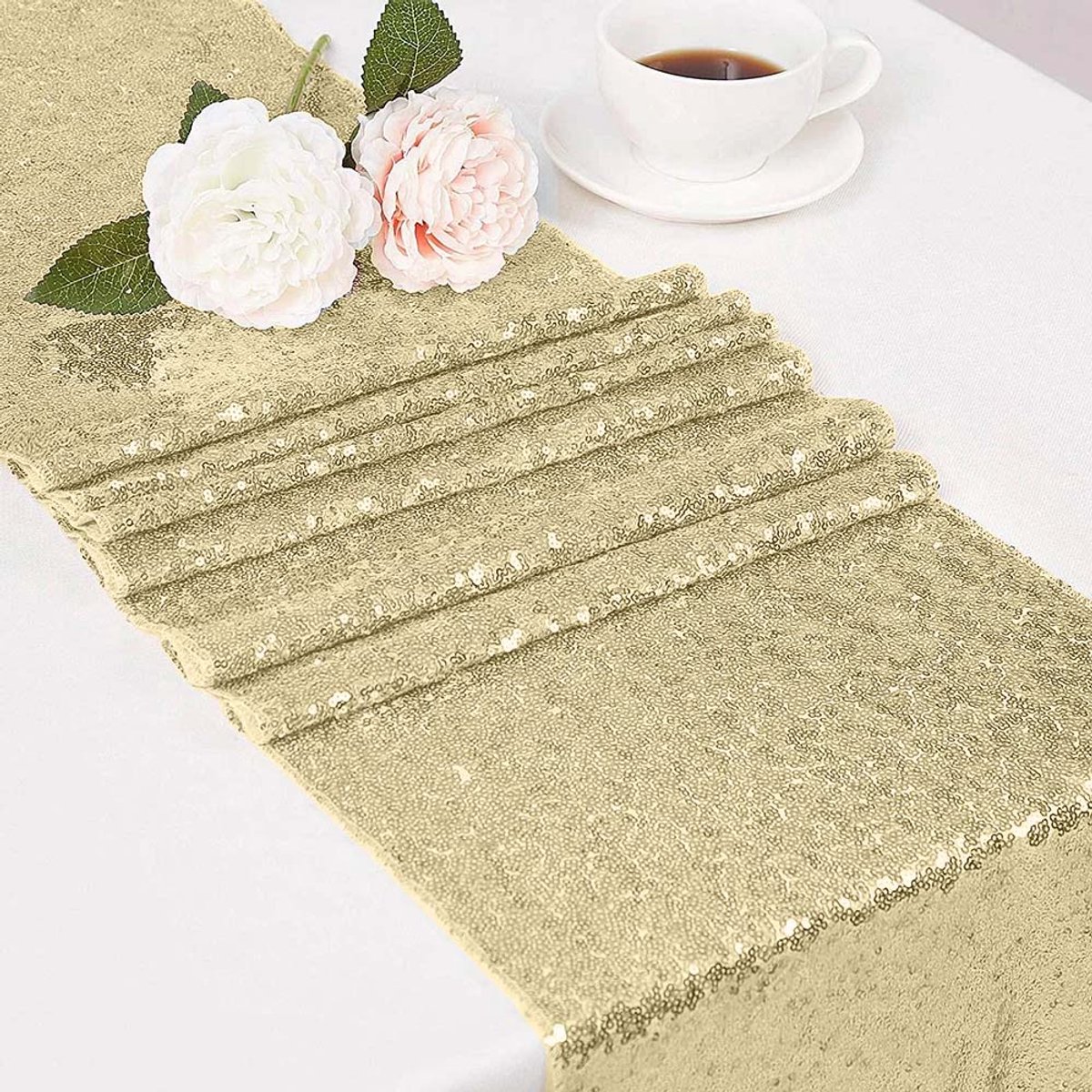 Meble odNowa Boho - Tafelloper - Cekin - Goud - 30x275 cm