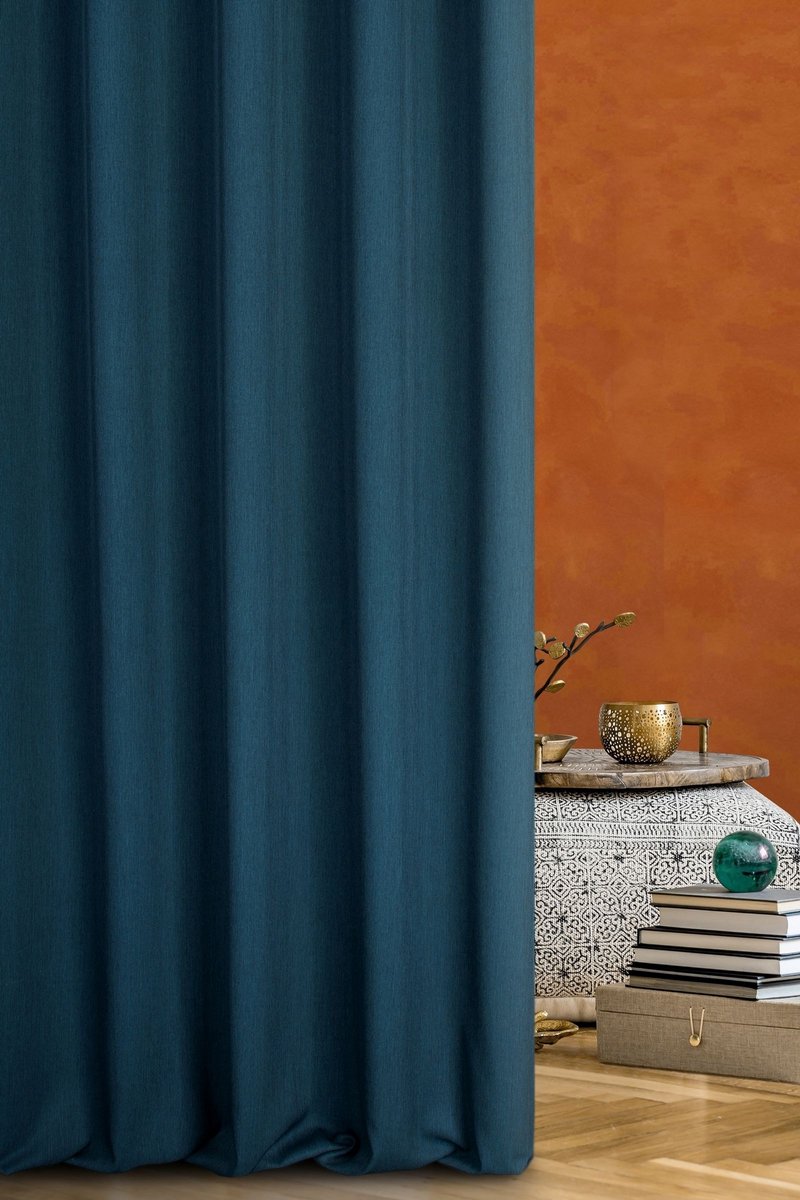 Eurofirany Terra Collection - Gordijn - 140x250 cm - Plooi - Blauw