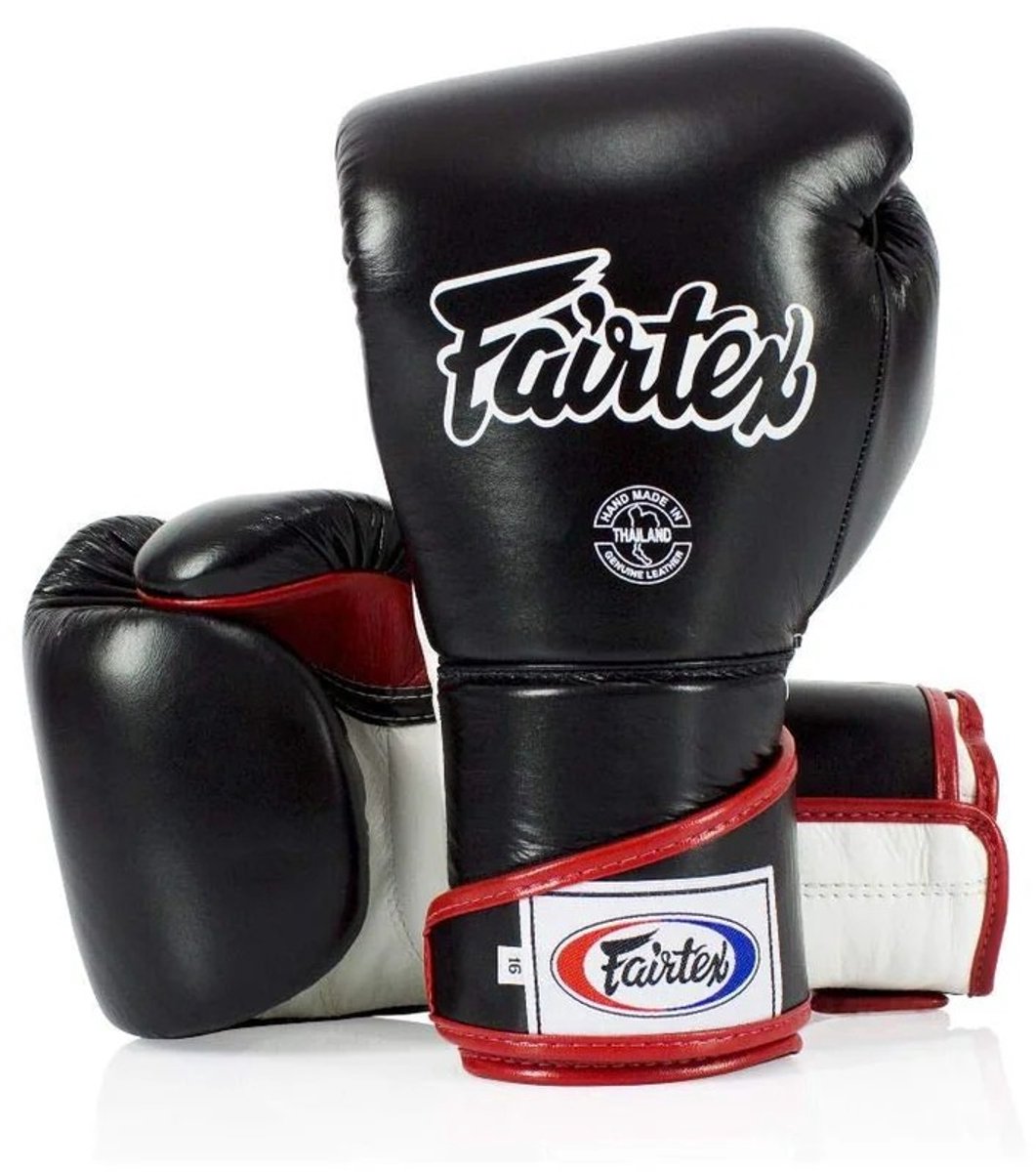 Fairtex BGV6 Serie - Leren Bokshandschoenen - Zwart - 14oz