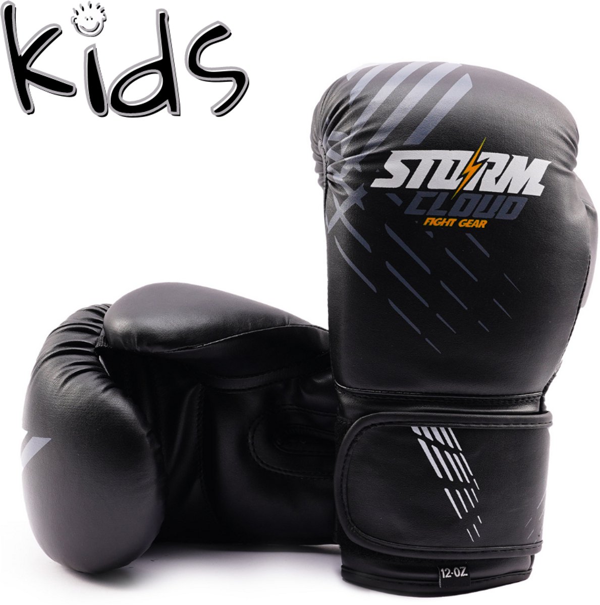 StormCloud Lynx - Bokshandschoenen voor Kinderen - Czarno-szare - 6oz - Veiligheidsconstructie