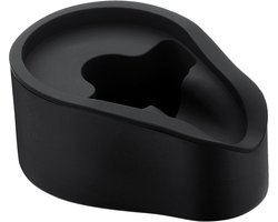 Portafilterhouder - Aanstampstation - Espresso Bereiding - 304 RVS Met Siliconen - 58 mm - Zwart