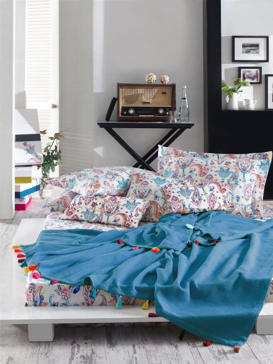 Faro Styleup - Dekbedovertrek Set - 160x200 cm - Katoen - Blauw