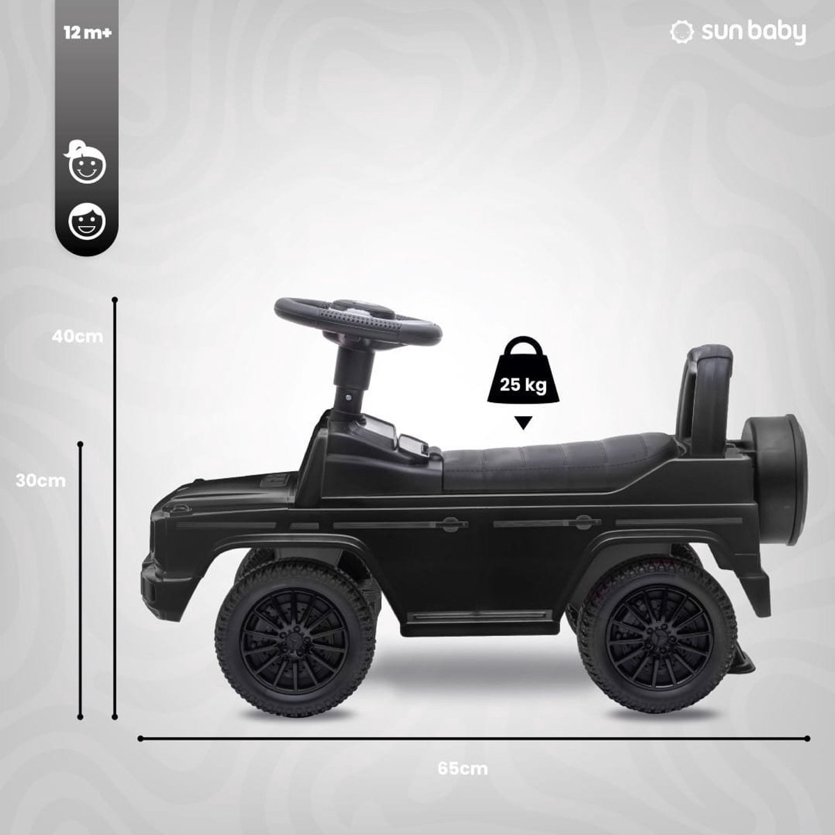 Mercedes G Klasse Kindervoertuig, Loophulp Met Claxon, Ride On Babyauto Loopstoeltje Claxon En Motorgeluiden Max 25 Kg Wit 1013948940