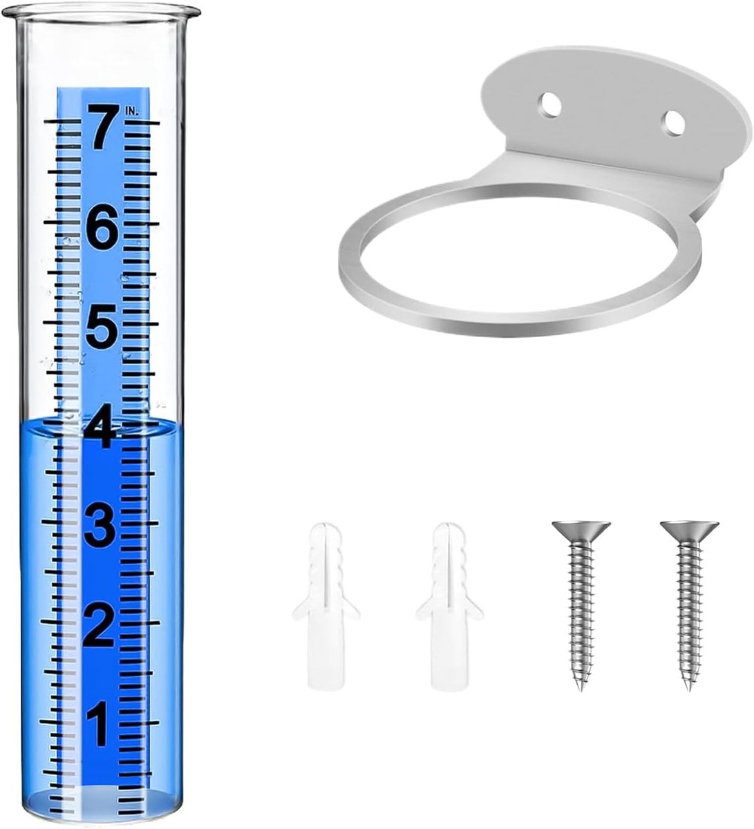 Regenmeter Buiten - Precisie Meting - Tuinonderhoud - Vorstbestendig Acryl - 22 cm Hoog - Transparant