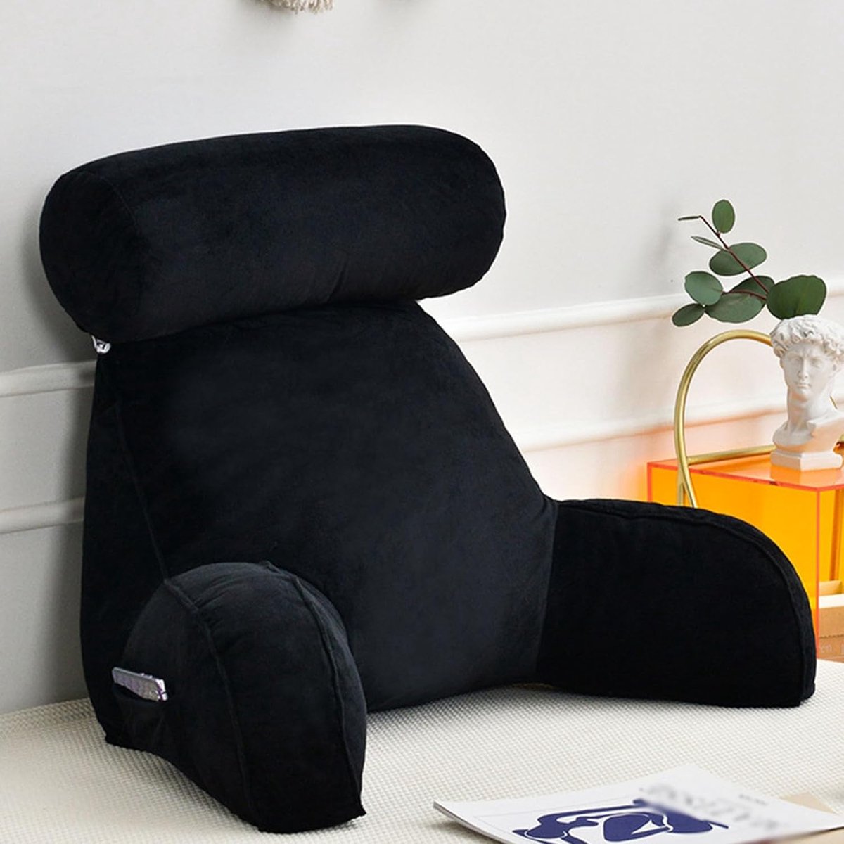 Leeskussen Bed - Rugsteun Kussen - Ontspannen Lezen - Afneembare Neksteun - 75x40x50cm