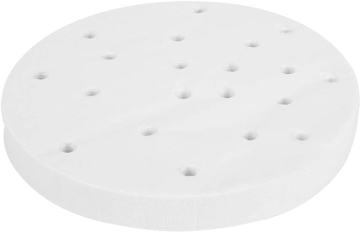 Stoompapier Rond - Bakpapier Mandjes - Broodjes Stomen - Ademende Gaten - 155 cm - Wit