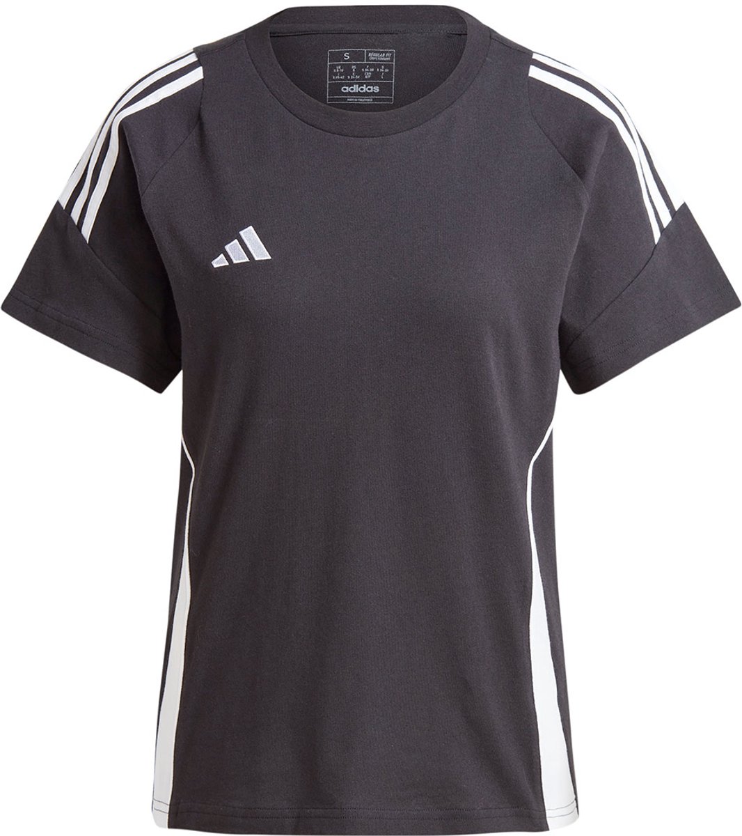 adidas T-shirt Dames Tiro 24 Sweat Tee Zwart - Maat L