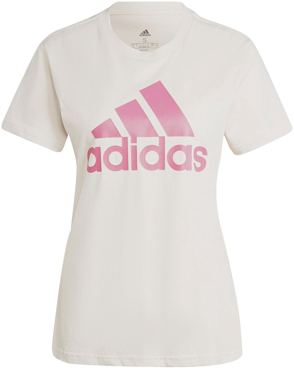 adidas T-shirt Dames Loungewear Essentials Logo Tee Crème Creme