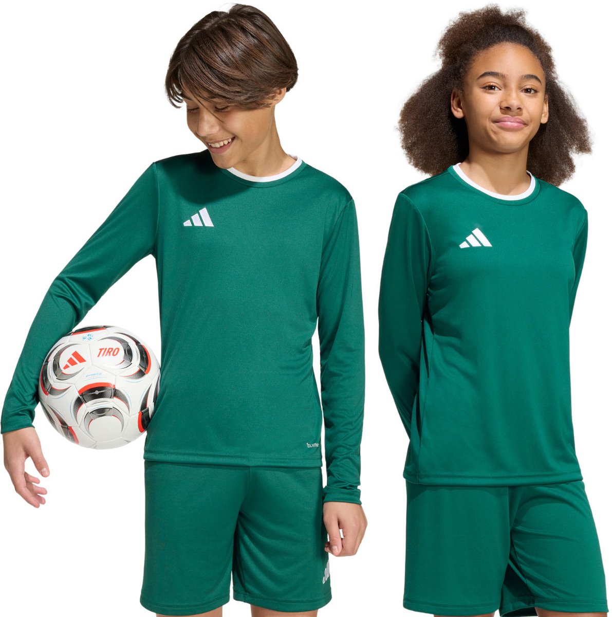 adidas T-shirt Kinderen Entrada 26 Long Sleeve Jersey Groen - Maat 152cm