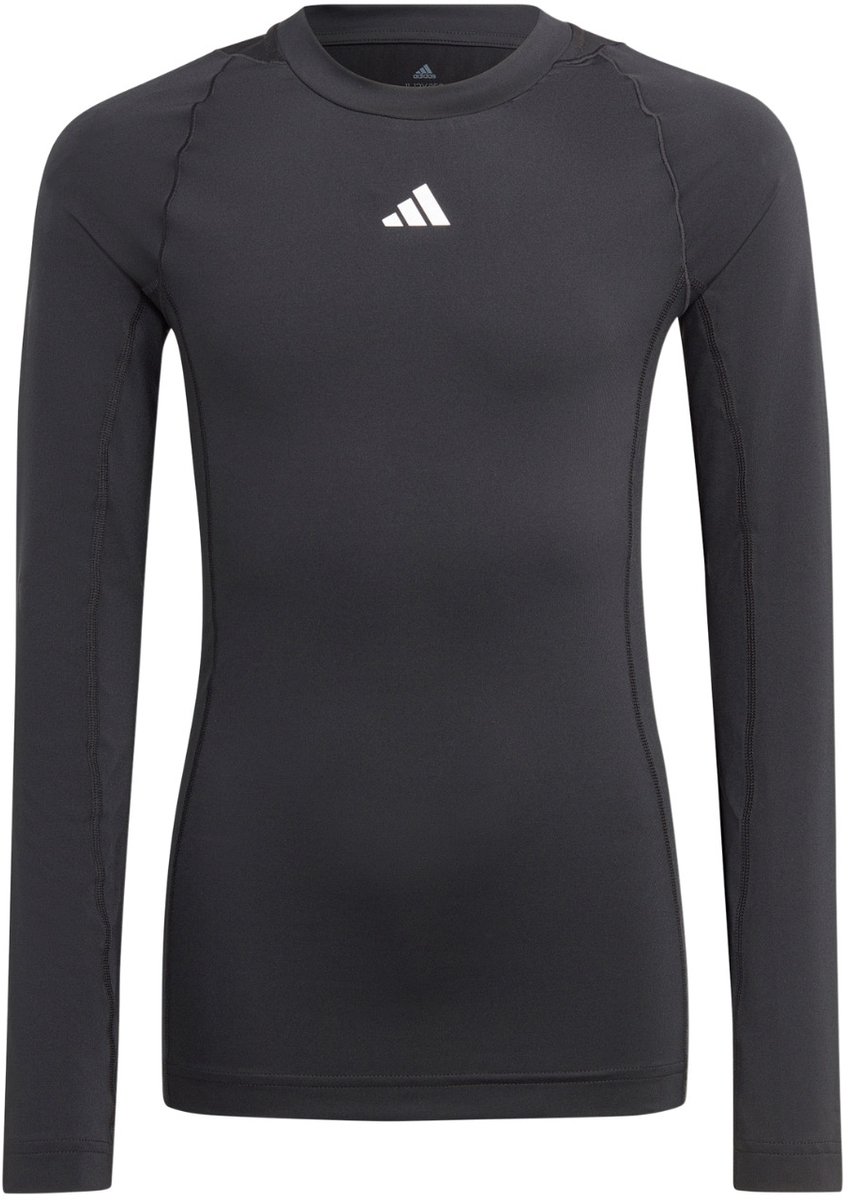 adidas T-shirt Kinderen Techfit Aeroready Long Sleeve Tee Zwart - Maat 116cm