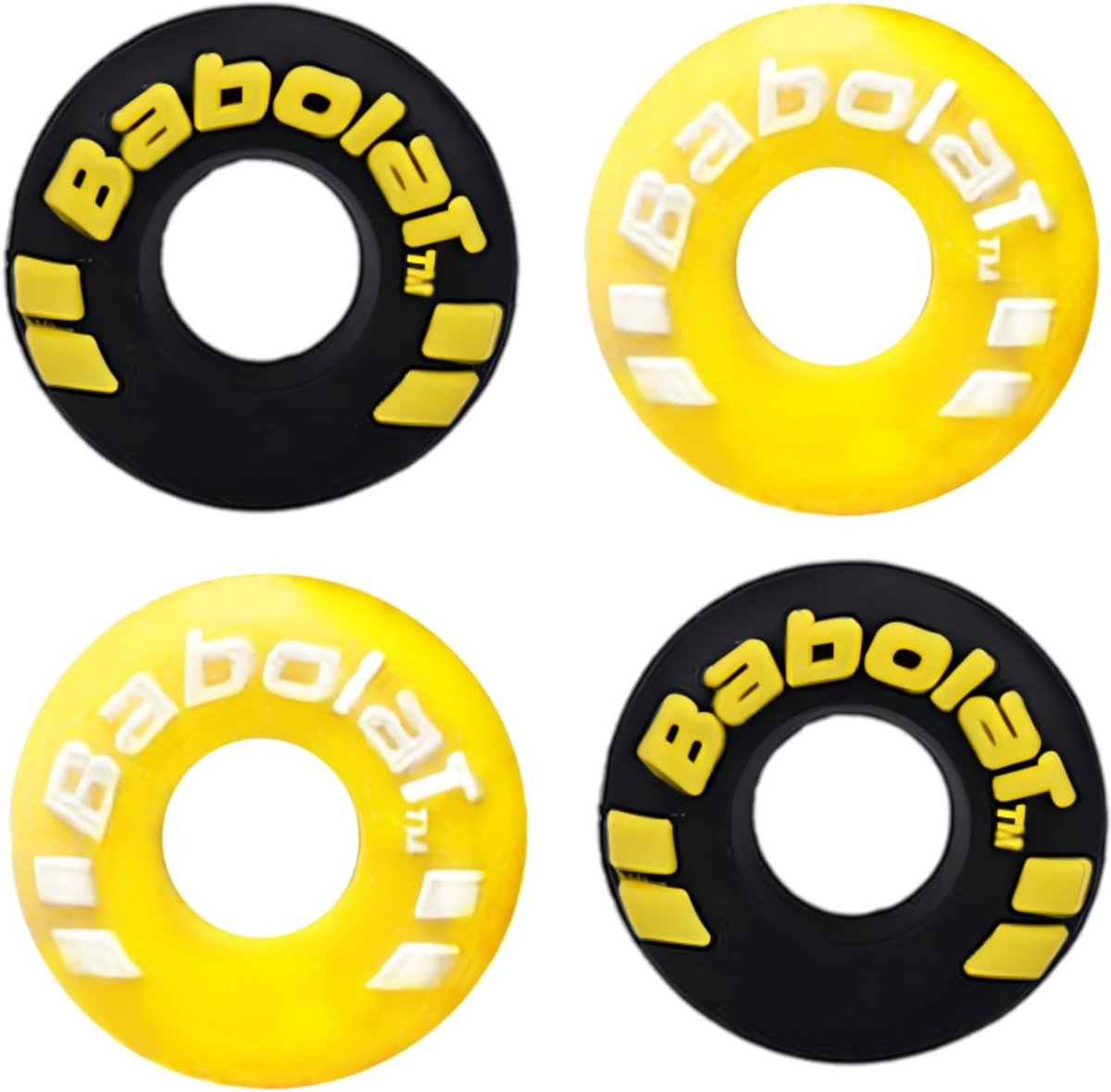 Tennis Racket Dempers - Schokabsorbers - Verbeteren Slagcomfort - Duurzaam Rubber - Compact Formaat - Geel & Zwart