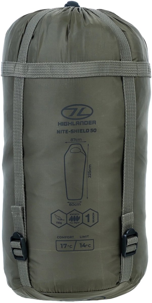 Highlander Forces mummyslaapzak Nite-Shield 50 14°C - Groen van Highlander — afbeelding 4