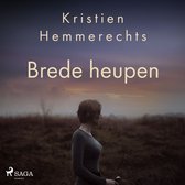 Boekcover 'Brede heupen' van Kristien Hemmerechts met een vrouw op een veld bij zonsondergang.