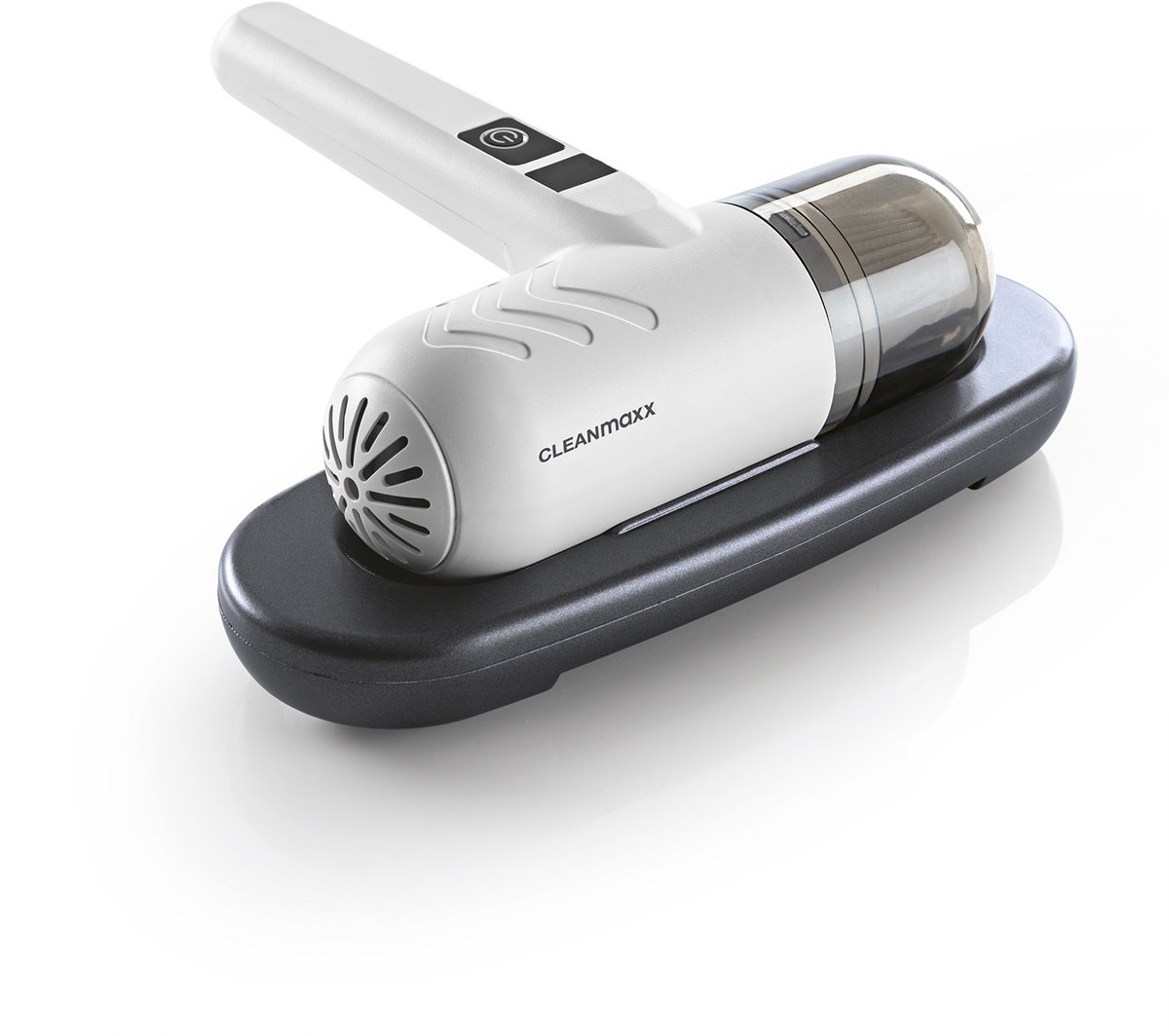 CLEANmaxx accu-handstofzuiger tegen huisstofmijt | Matrasreiniger met UV-C-licht | Vernietigt 99,9% van alle huisstofmijt | Inclusief EPA-filter en stofreservoir van 120 ml | Ideaal voor mensen met allergieën, op reis en op de camping