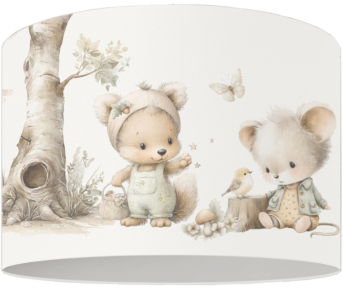 Designed 4 Kids - Kinderlamp Kleine Bosvriendjes - Bosdieren - Naturel