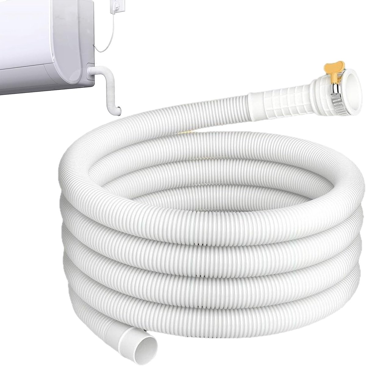 Afvoerslang Airco - Flexibele Slang - Vocht Afvoeren - Verstelbare Klem - Tot 9.8 Meter