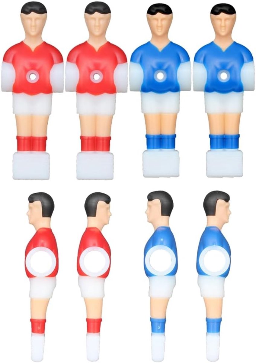 Tafelvoetbal Onderdelen - Spelers Vervanging - Tafelvoetbal Spel - Hars Materiaal - 105x36.5mm - Rood Blauw