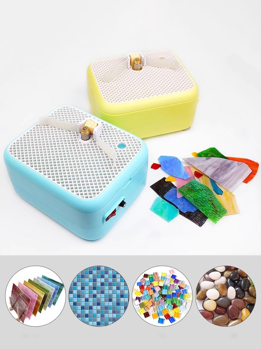 Diamantslijpmachine - Kleine slijptafel - Hobby projecten - Keramiek glas slijpen - 270x220mm - Geel
