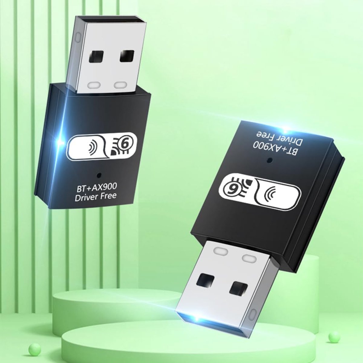Draadloze USB Adapter - Netwerkkaart Ontvanger - Snelle Internetverbinding - Dual Band 5G - 900Mbps Snelheid