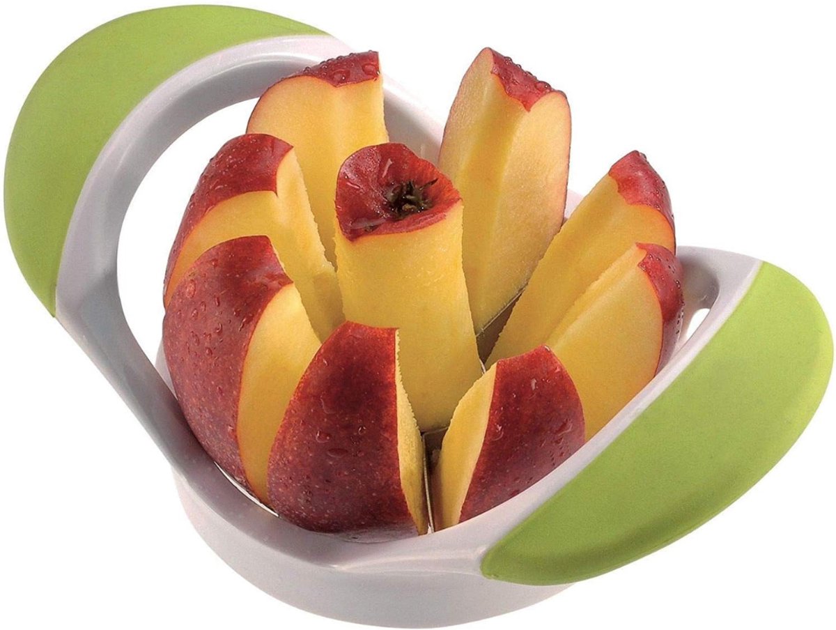 SAVI® Appelsnijder - Appel Snijder - Groen/Wit - 18cm x 11cm x 7cm