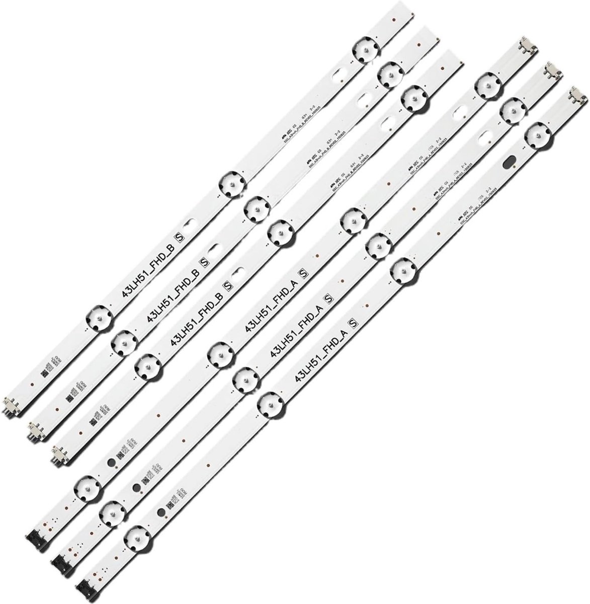 LED Verlichting Strips - TV Lampen - Televisie Reparatie - Set van 6 Strips - 862 mm Lengte
