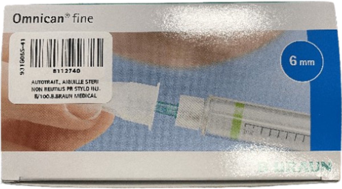 Omnican Fijne pennaalden Originele pennaalden | 6 mm | 0,25 mm | 31 G