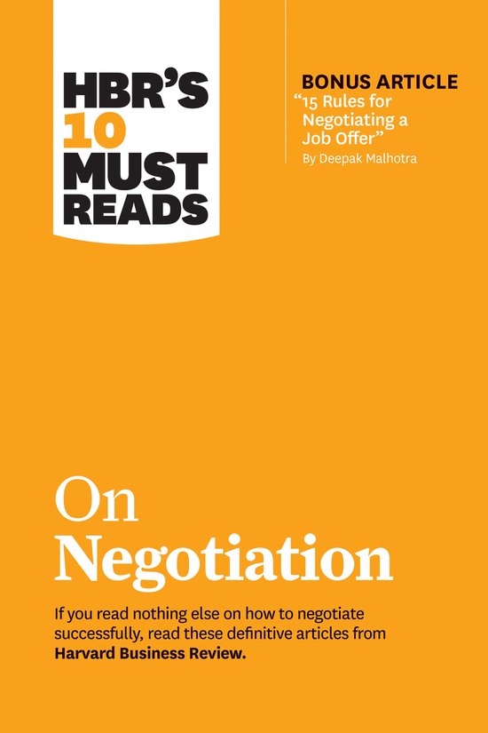 HBR Must Read on Negotiation - cover