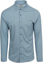 Desoto Overhemd Print Bloem Blauw Groen - Maat XL - Heren - Overhemden Casual
