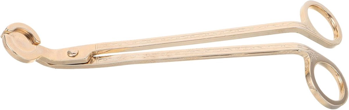 Kaarsenschaar - Lonttrimmer - Kaarsen Verzorging - Afgeronde Kop Veilig - 18 cm Lengte - Goud