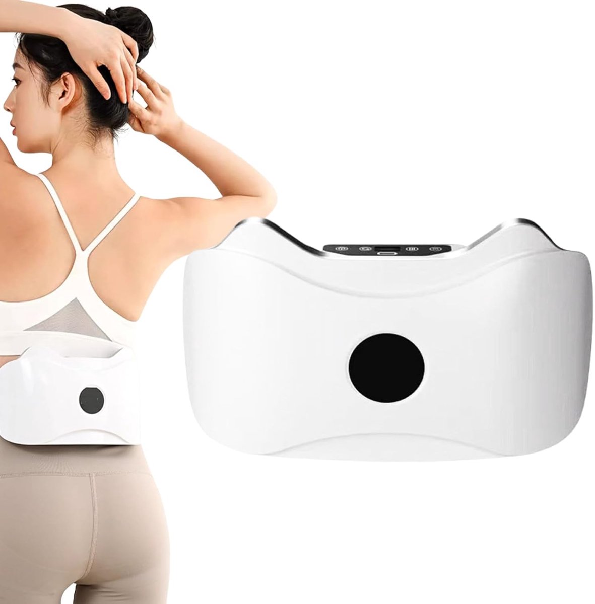 Buikspier Trainingsapparaat - Buikmassager Spierstimulator - Vetverbranding Spijsvertering - Draadloos Verstelbaar - 30x20x10 cm
