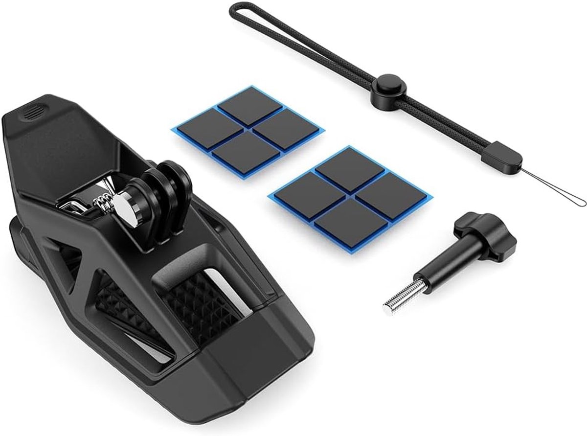 Helm Kin Mount - Camera Clip - Actie Camera Opnames - Universele Pasvorm - 135mm Lengte - Zwart