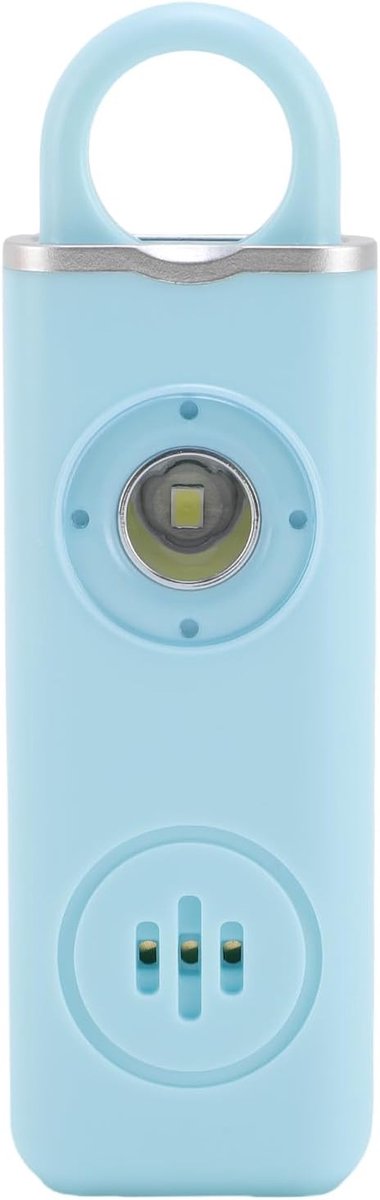 Persoonlijk Alarm - Veiligheidssirene Sleutelhanger - Noodbescherming - 130 DB Luid Geluid - 10x6x2 cm - Blauw