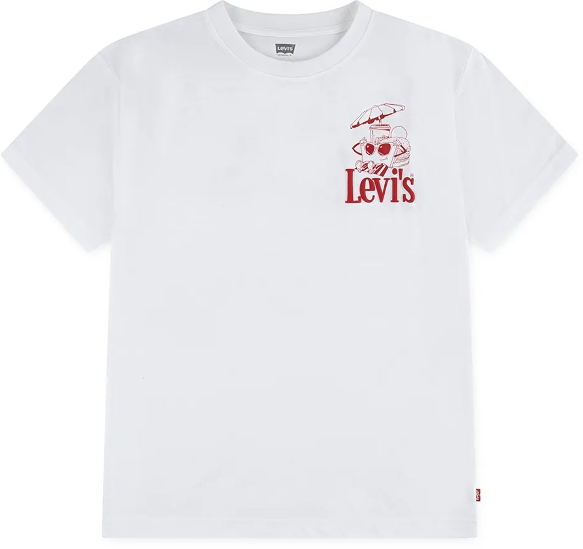 Levi´s ® Kids Burger Meal T-shirt Met Korte Mouwen 8 Years Jongens Wit