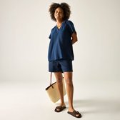 Damesblouse Selen met korte mouwen en open kraag