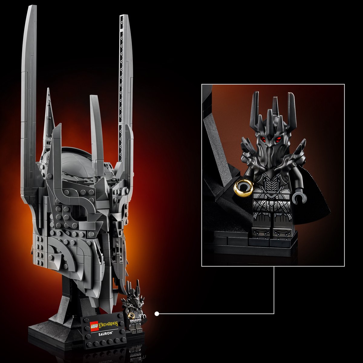 LEGO Icons - The Lord of the Rings: De Helm van Sauron Bouwpakket voor Volwassenen en Woondecoratie - 11373 – foto 5