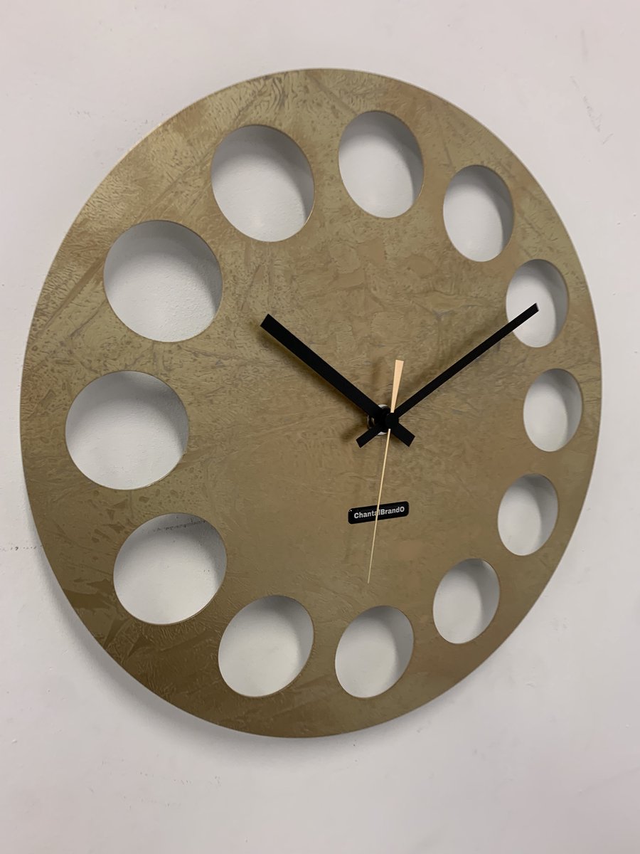 MOSACLOCK GOLD LABEL 40 LABEL Wandklok Modern Industrieel Design GOUD