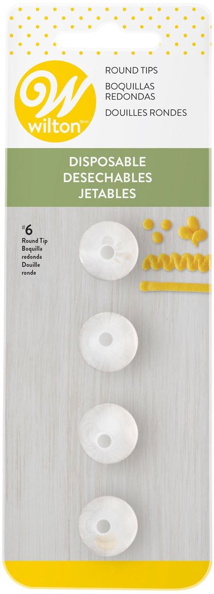 Wilton Wegwerp Spuitmondjes - Garneerspuit voor Taartdecoratie - #6 - pk/4