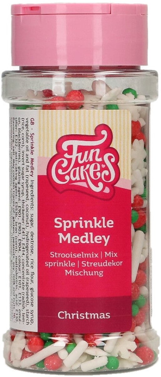 FunCakes Sprinkle Medley - Christmas - 60g - Eetbare Taartdecoratie