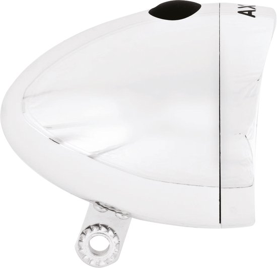 AXA Classic Battery Fietsverlichting - 4 Lux LED Voorlicht - Batterijverlichting - Retro Chrome - 15 m Lichtbeeld - 1.000 m Zichtbaarheid - Inclusief 3 AAA Batterijen van AXA — afbeelding 2