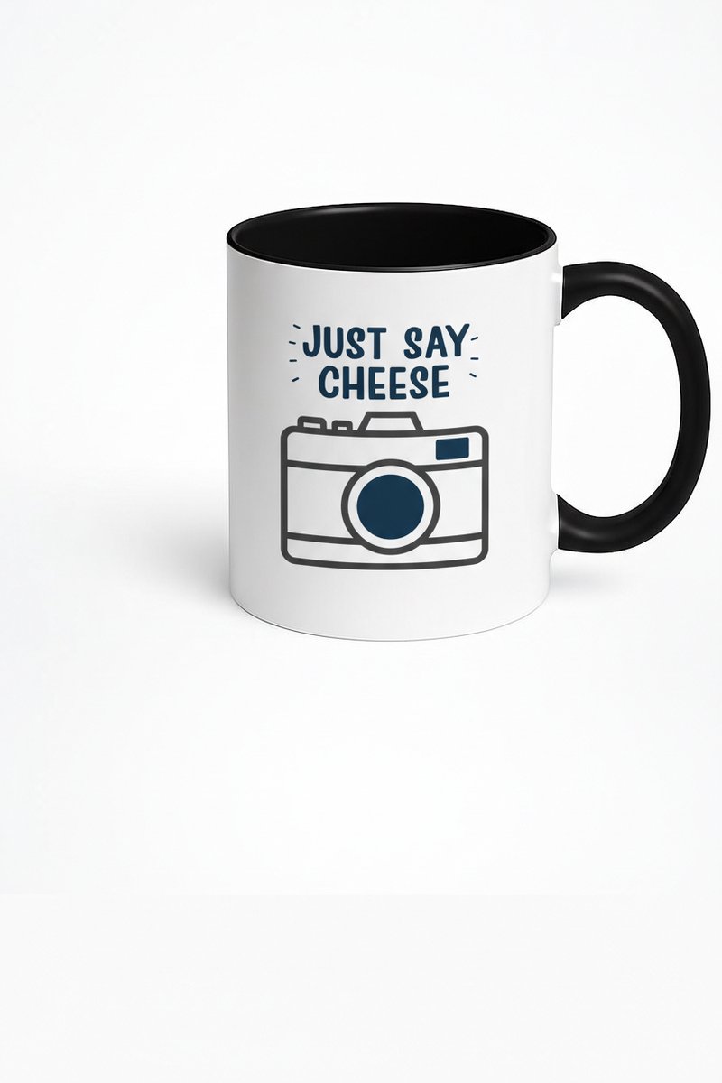 Just Say Cheese Fotografie Mok - Koffiemok met Camera Design