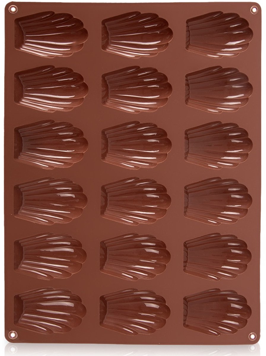 Koekjesvorm Silicone Bruin Zeeschelpen 32x24,5x2 cm - Bakvorm voor Koekjes