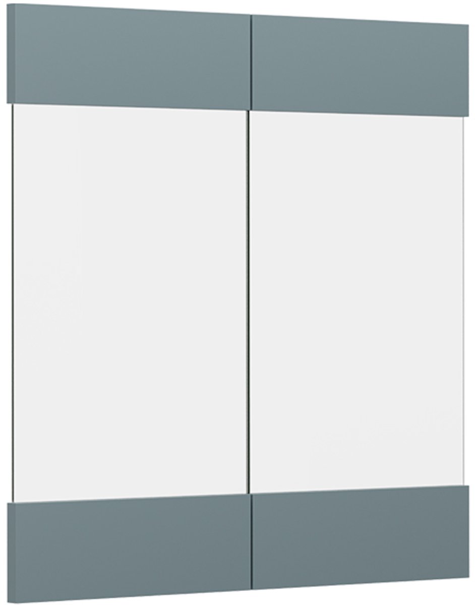 Vicco R-Line Keukenfront – 59.2 x 59 cm meubelfront voor de glazen hangkast Blauw-grijs
