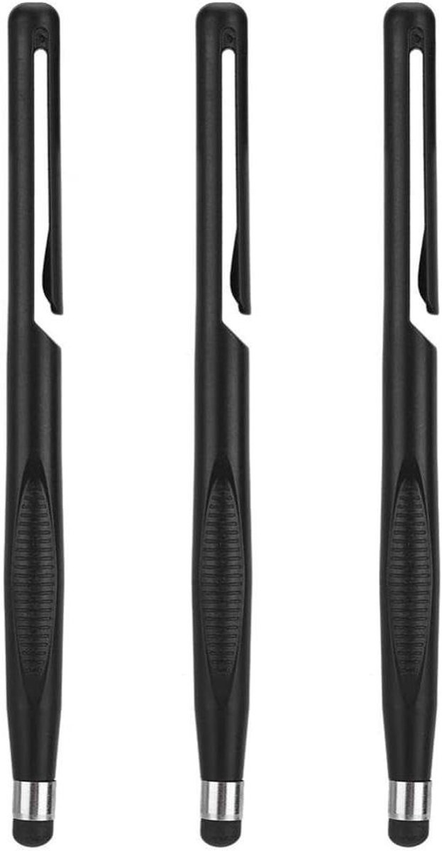 3-Pack Stylus Touchpen voor Tablets en Smartphones - Capacitief en Draagbaar