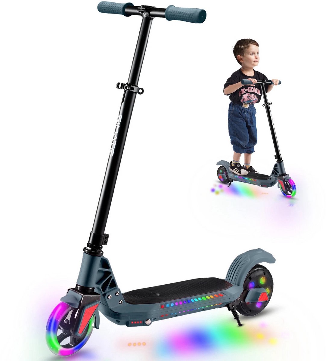 SIMATE S1 Elektrische Step Kinderen – Lichtgewicht & Inklapbaar – Vanaf 6 Jaar – 110W – 10-12 km/u – 5-8 km Bereik – Grijs SIMATE S1 Elektrische Step Kinderen – Lichtgewicht & Inklapbaar – Vanaf 6 Jaar – 110W – 10-12 km/u – 5-8 km Bereik – Grijs