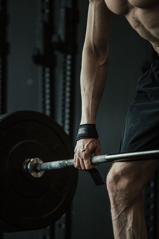 Reeva Lifting Straps - Zwarte Lifting Straps met padding - Wrist Wraps - Lifting grips - Verkocht per paar - Fitness Straps geschikt voor mannen en vrouwen