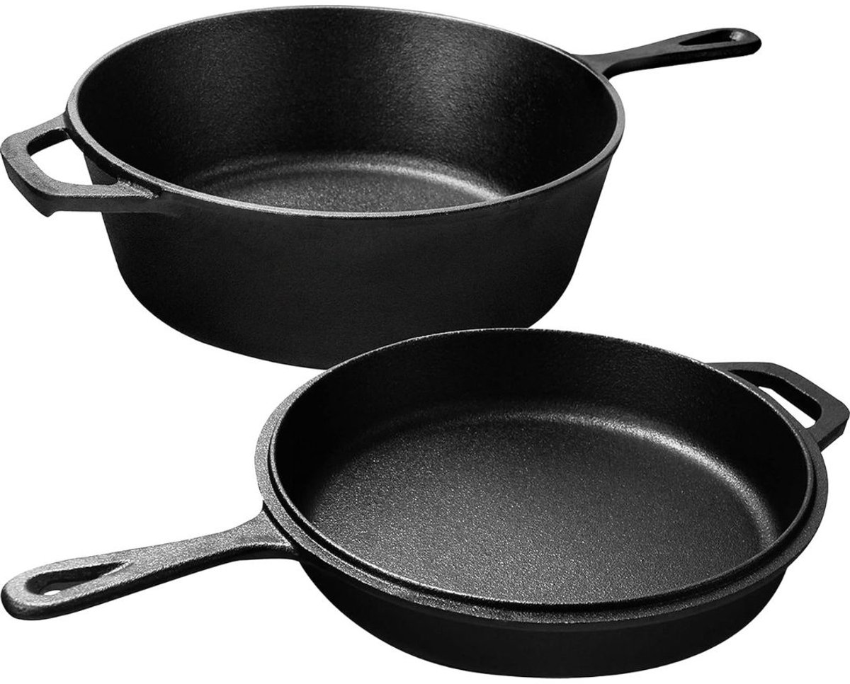 Gietijzeren Pan Bbq - Gietijzeren Skillet - Grillplaat