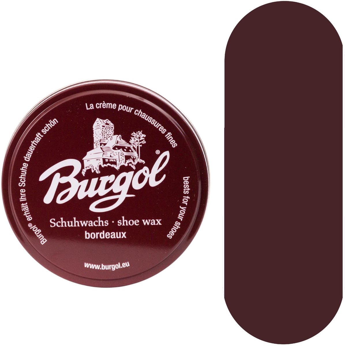 Burgol Shoe Wax - Schoenwax voor hoogglans en bescherming - 100ml - (046) Bordeaux