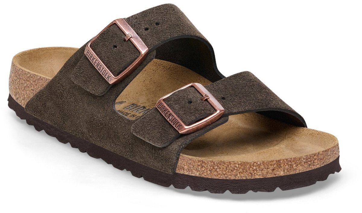 BIRKENSTOCK ARIZONA MOCCA SUÈDE NARROW- 4066648267843 Bruin