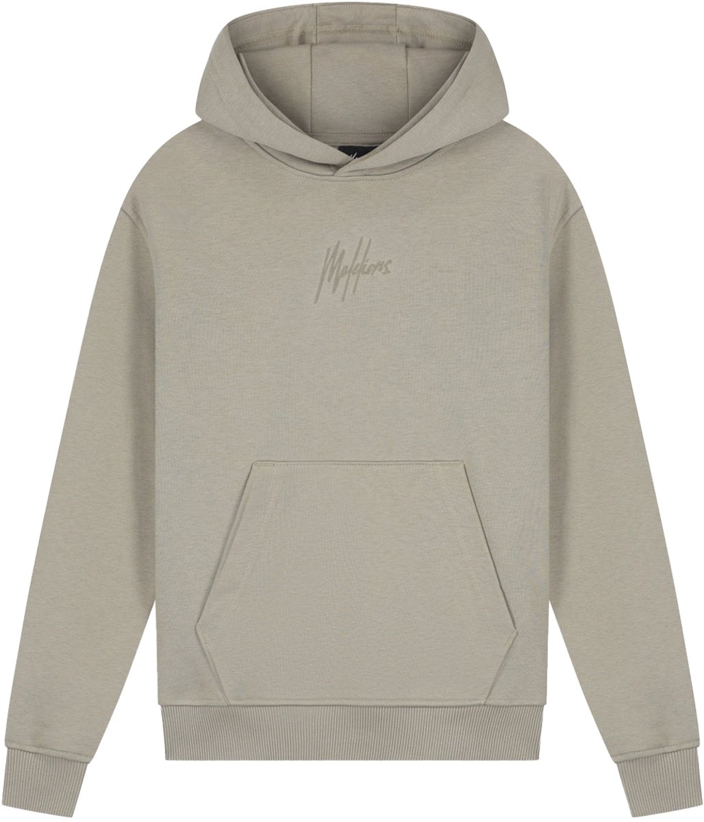 Malelions striped signature hoodie in de kleur groen.